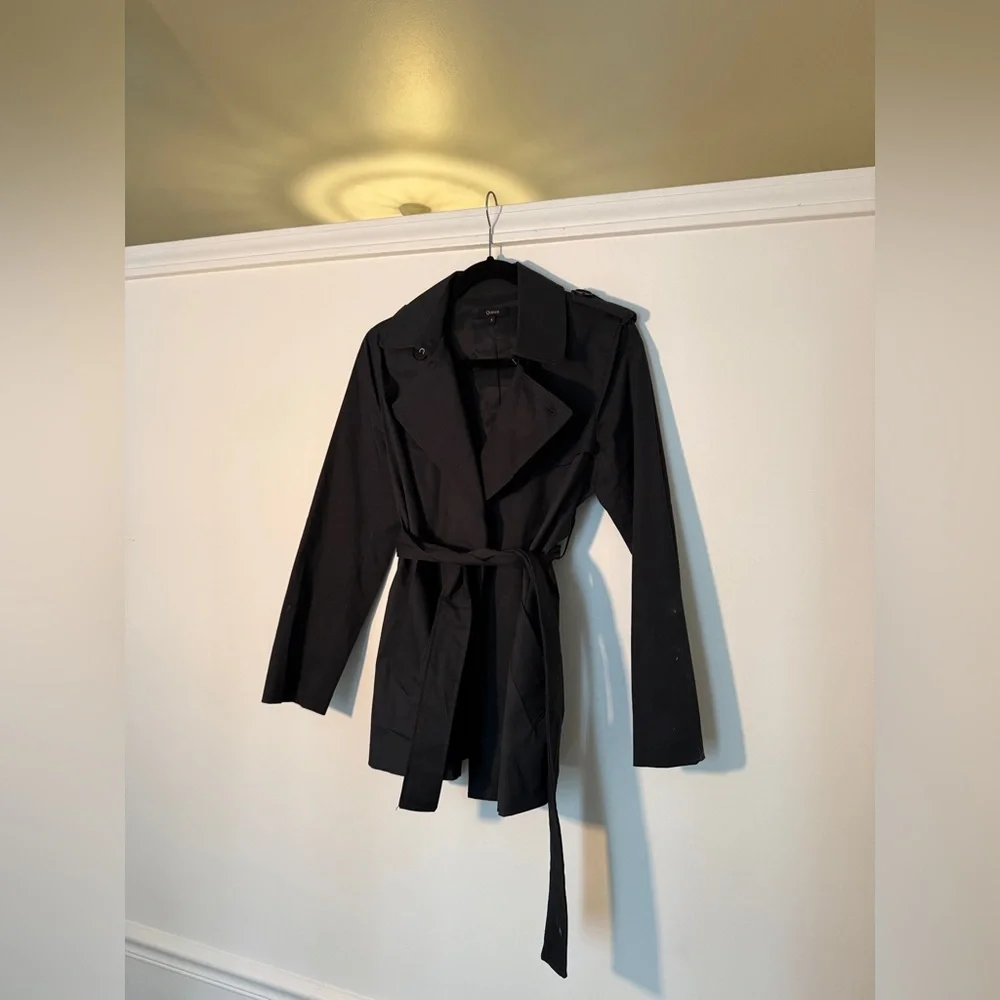 Quince Navy Trench Coat - Picture 3 of 7